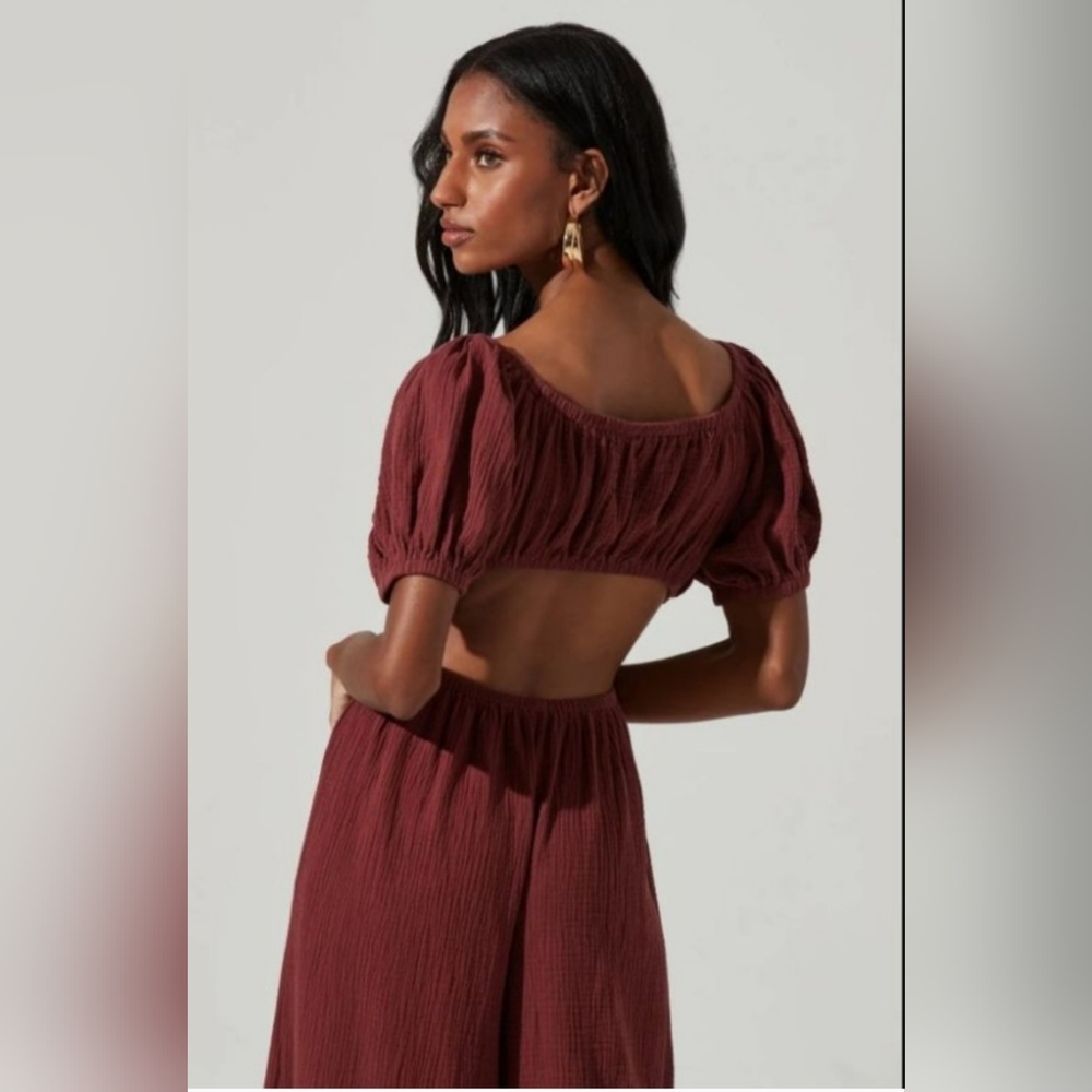 Anthropologie By Astr The Label Gauze Cut Out Jumpsuit - Picture 3 of 11
